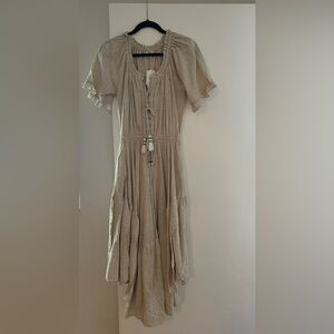 Billy J Natural Midi Dress Sz 8